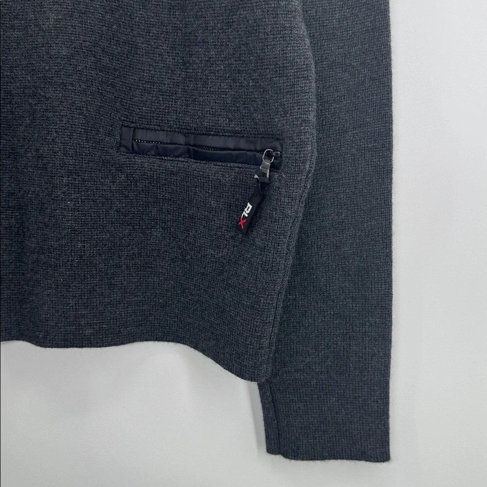 VTG POLO RALPH LAUREN SPORT RLX Technical Ski SWEATER, 100% Wool Dk Gray Large - Picture 7 of 11